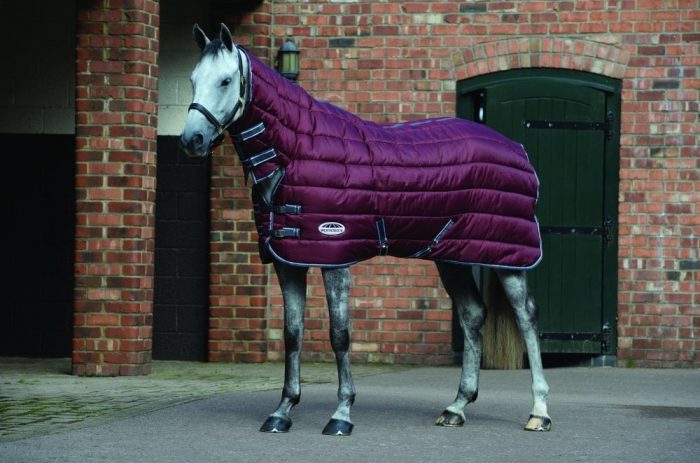 horse in Weatherbeeta
Comfitec 210D Channel Quilt Combo Neck Medium in Maroon