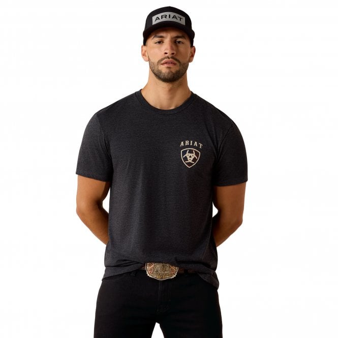 Ariat  American Bison Classic Fit T-Shirt - Charcoal Heather