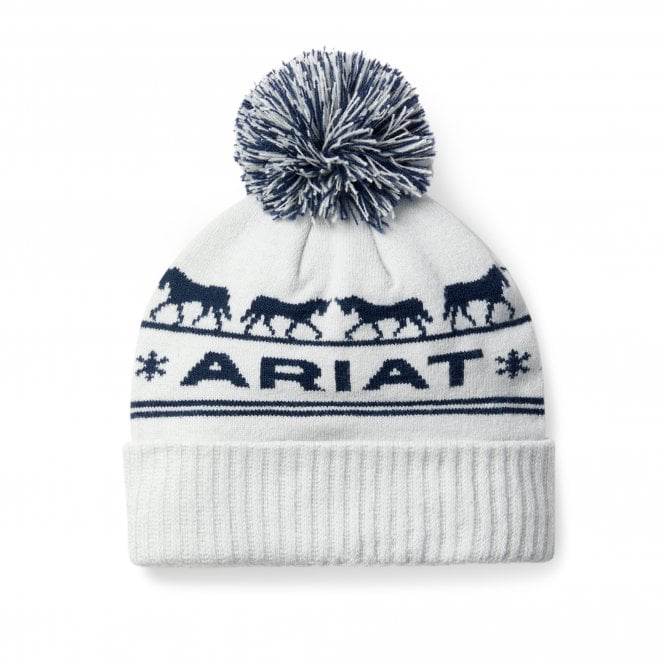 Ariat  Apres Womens Pom Pom Beanie - Off White