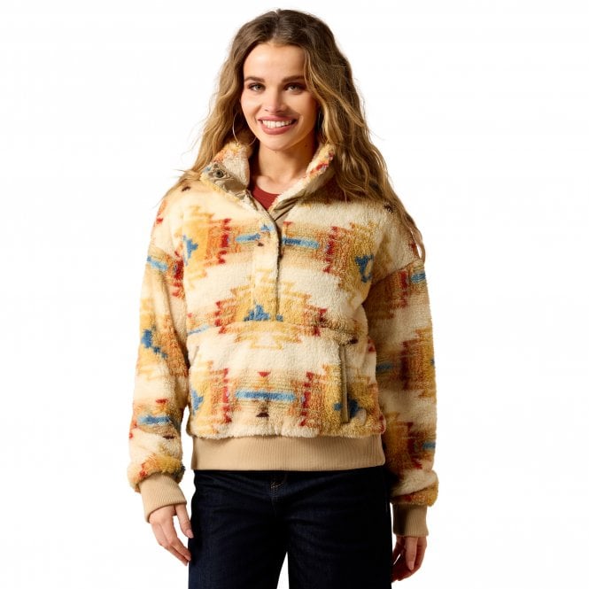 Ariat  Berber Womens Snap Front Sweatshirt - Winslow Southwest Print