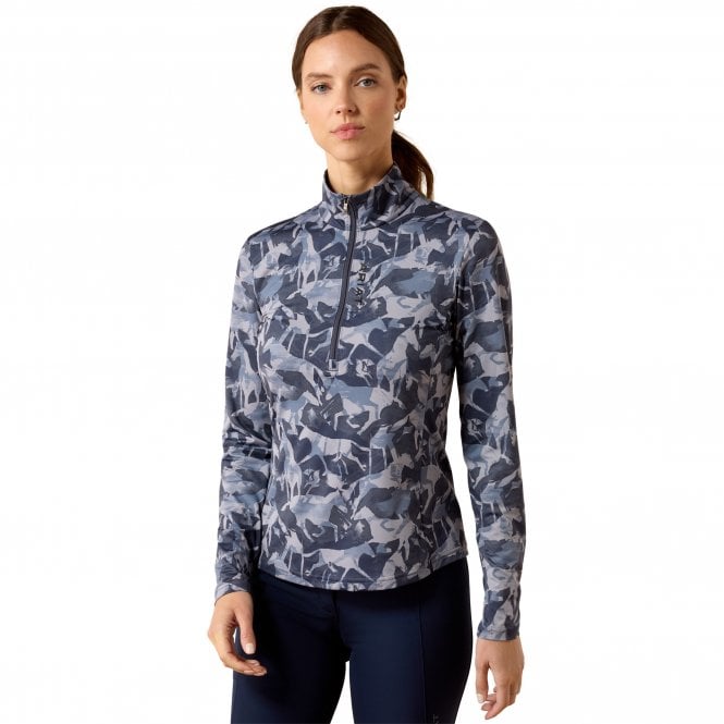 Ariat  Lunaveil 1/2 Zip Womens Baselayer - Polar Coincide Print