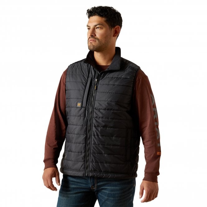 Ariat  Rebar Cordura Ripstop Mens Lightweight Insulated Gilet - Black