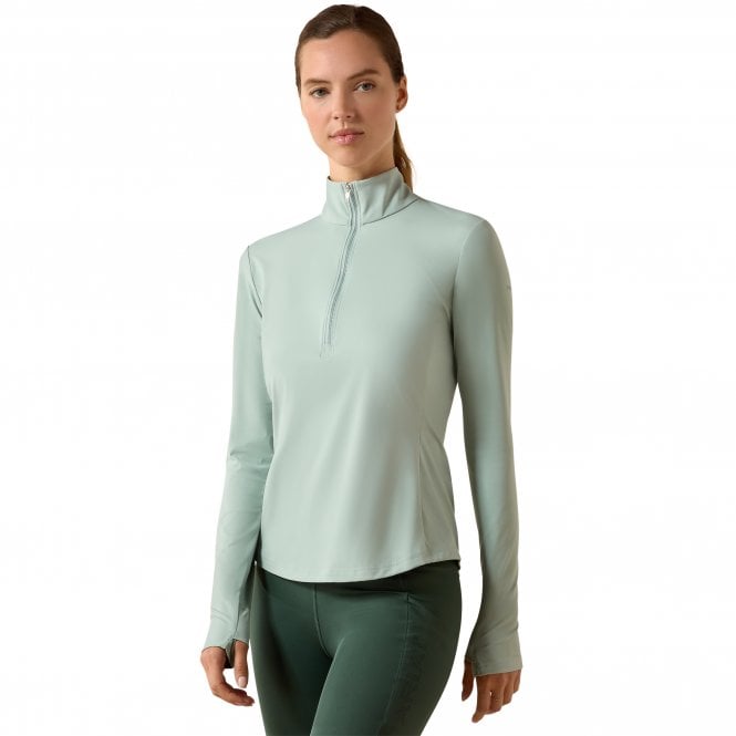 Ariat  SolVeil Womens 1/2 Zip Long Sleeve Baselayer - Blue Surf