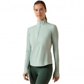 Ariat SolVeil Womens 1/2 Zip Long Sleeve Baselayer - Blue Surf
