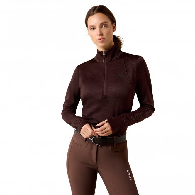 Ariat  Team EQ 1/2 Zip Womens Pullover - Chocolate Plum