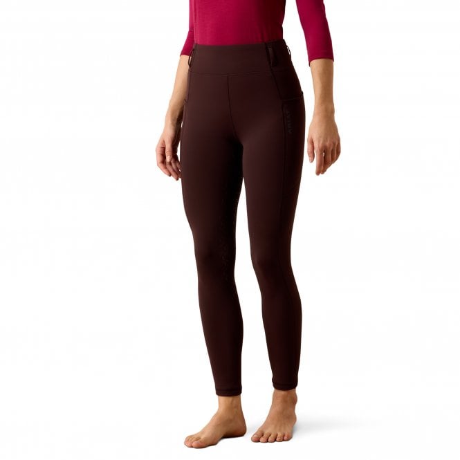 Ariat  Venture 2.0 Thermal Womens Full Seat Tights - Chocolate Plum