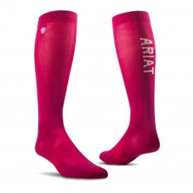 Ariat Womens Ariattek Essential Performance Socks - Burgundy