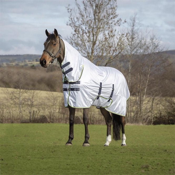Asker  Fly Combo Horse Rug - White