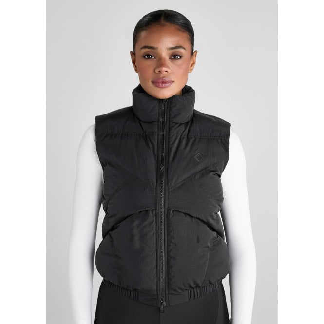 Aztec Diamond  Mid-Layer Womens Gilet - Black