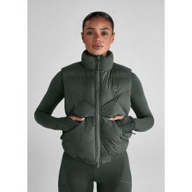 Aztec Diamond Mid-Layer Womens Gilet - Fern