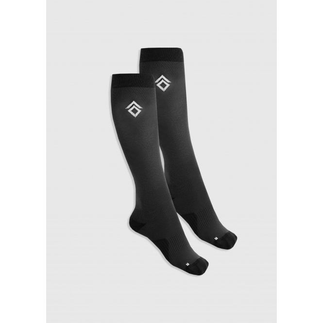 Aztec Diamond  Pressure Padded Socks (Twin Pack) - Black