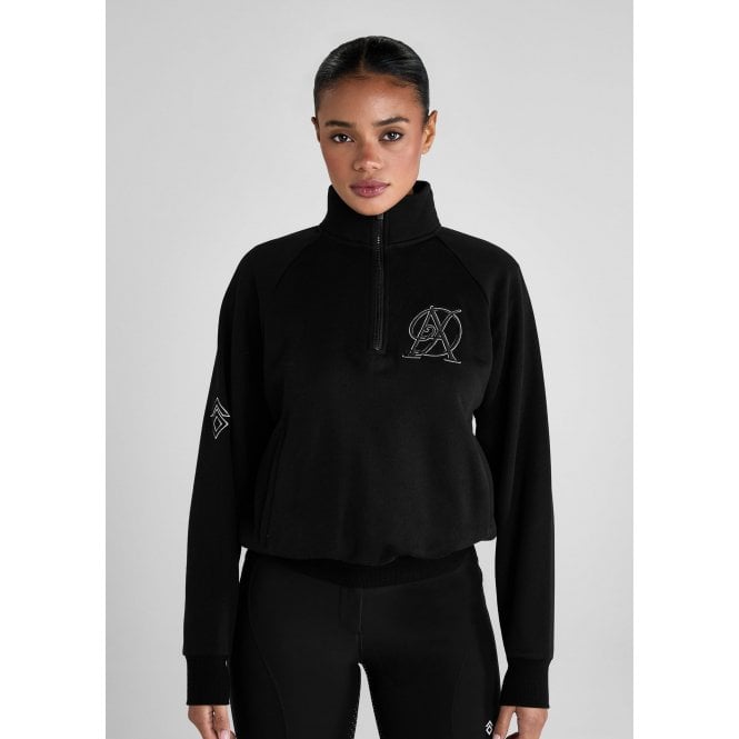 Aztec Diamond  Sporting Goods Half Zip Womens Sweater - Black