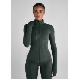 Aztec Diamond Womens Fitted Jacket - Fern