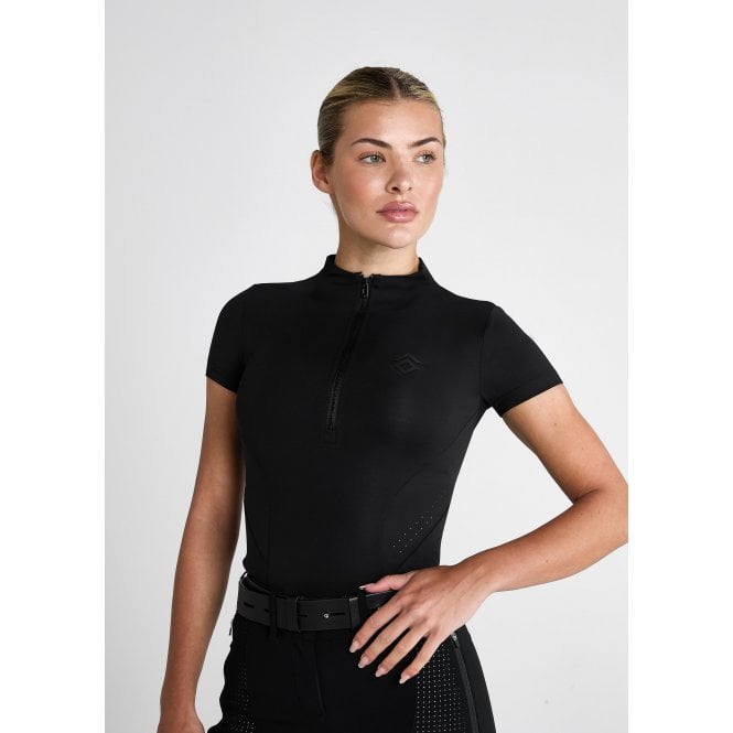 Aztec Diamond  Womens Short Sleeved Base Layer - Black