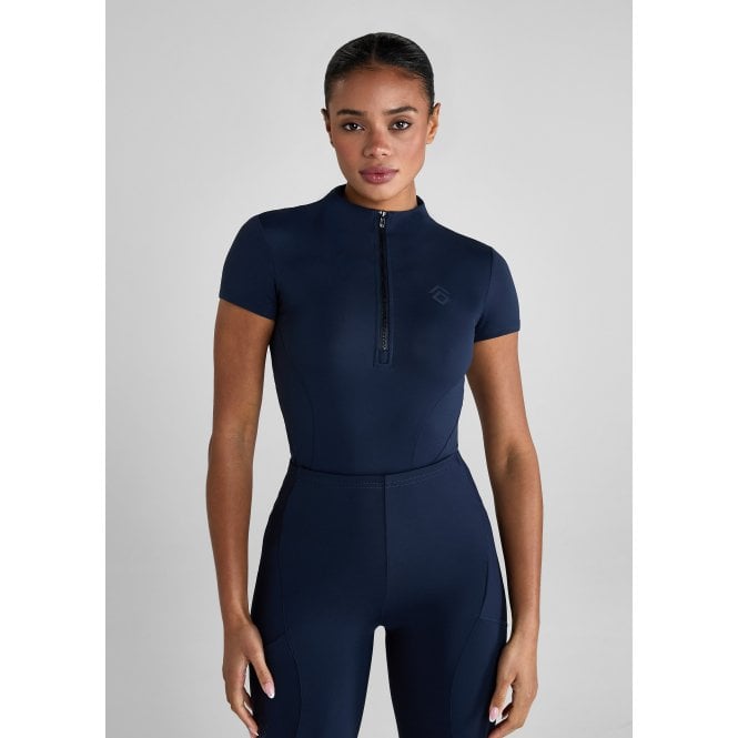 Aztec Diamond  Womens Short Sleeved Base Layer - Navy Blue