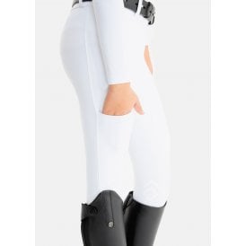 Aztec Diamond Young Rider Full Seat Compression Breeches - White