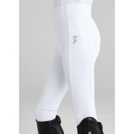 Aztec Diamond Young Rider Full Seat Leggings - White