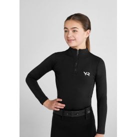 Aztec Diamond Young Rider Long Sleeved Base Layer - Black