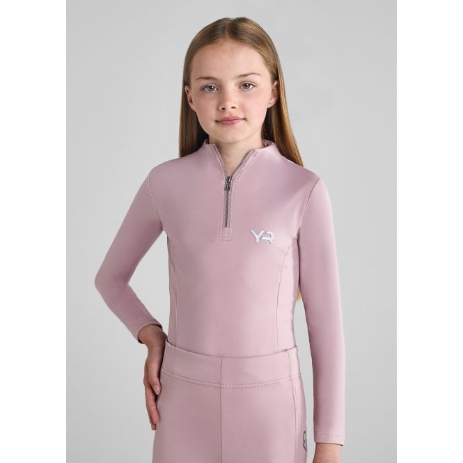 Aztec Diamond  Young Rider Long Sleeved Base Layer - Pink