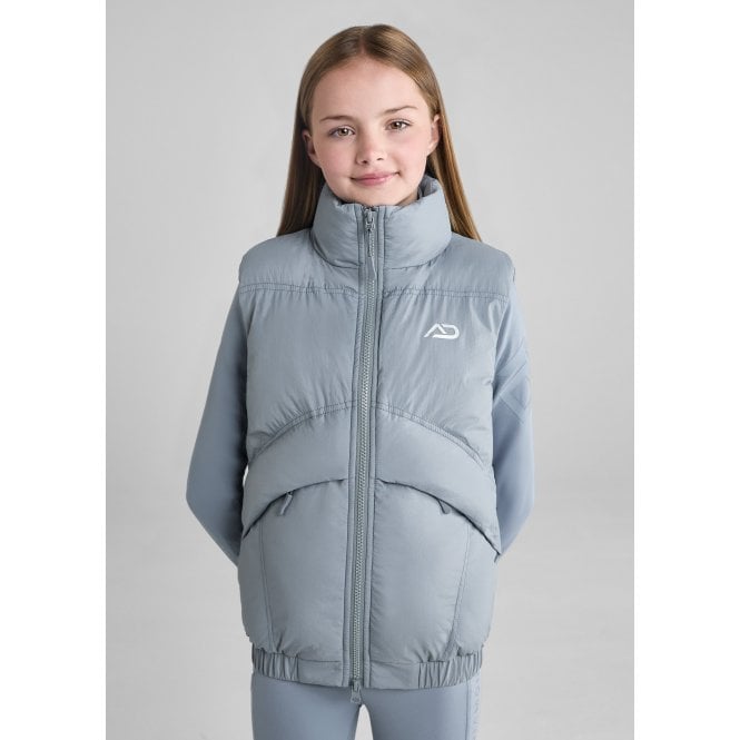 Aztec Diamond  Young Rider Mid-Layer Gilet - Ash Blue