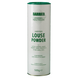Barrier Livestock Louse Powder 500gm Shaker