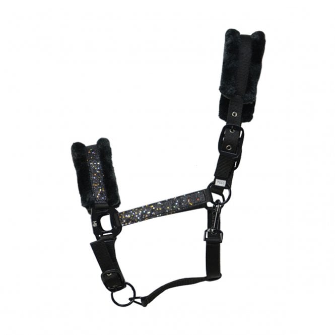 Battles Hy Equestrian Dazzle Head Collar - Black Sparkle