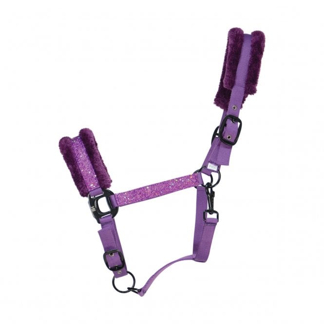 Battles Hy Equestrian Dazzle Head Collar - Purple Sparkle