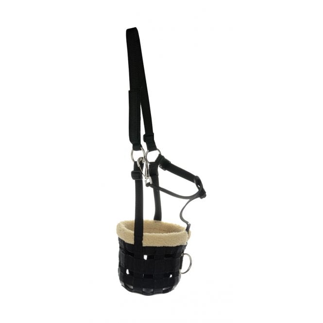 Battles Hy Equestrian Muzzle with Fleece - Black