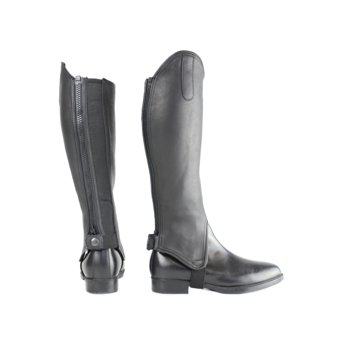 Battles Hy Leather Gaiters - Black