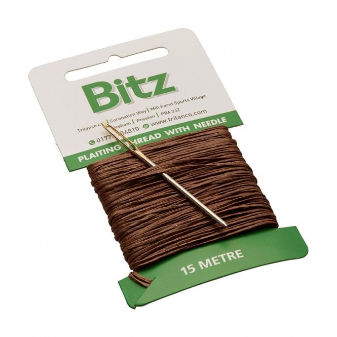 Bitz  Plaiting Card with Needle Brown - 15m
