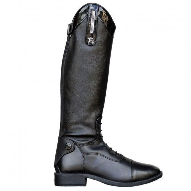 Brogini  Como Piccino Childrens Riding Boots - Black Patent Top