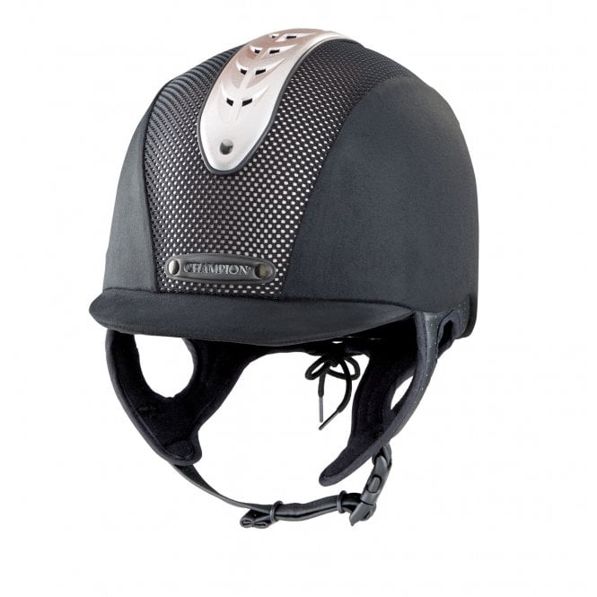 Champion  Junior X-Air Nova Peaked Helmet - Black/Silver