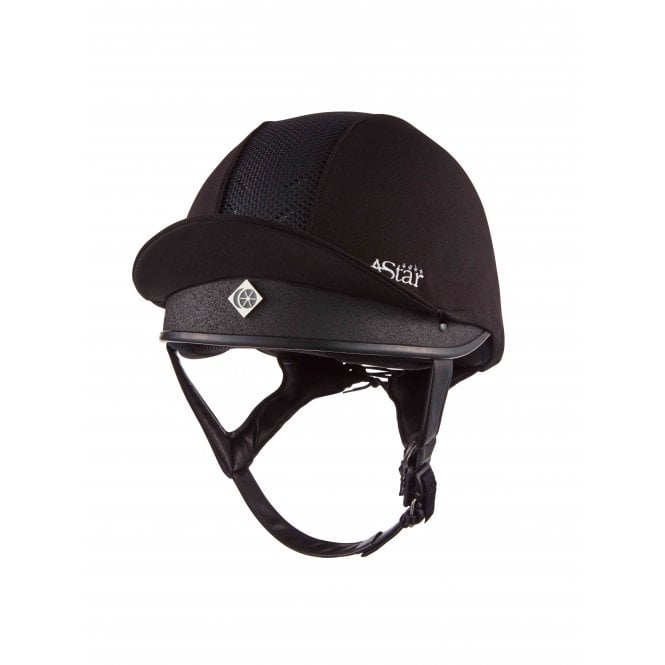 Charles Owen  4 Star Jockey Riding Helmet - Black