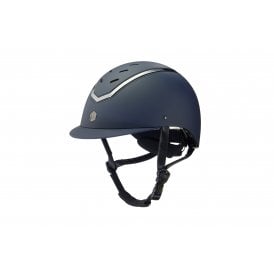 Charles Owen Kylo Riding Hat - Navy Matte/Pewter