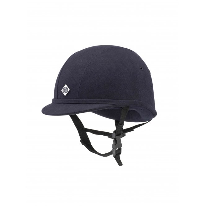 Charles Owen  YR8 ROUND Riding Hat - Navy Blue