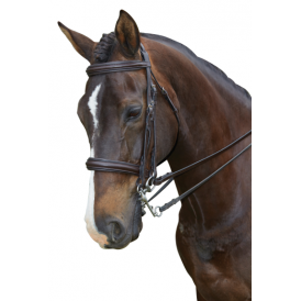 Collegiate Padded Headpiece Raised Weymouth Bridle - Black