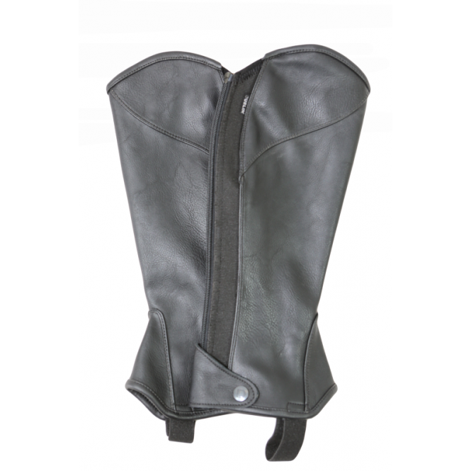 Dublin  Childrens Stretch Fit Half Chaps - Black