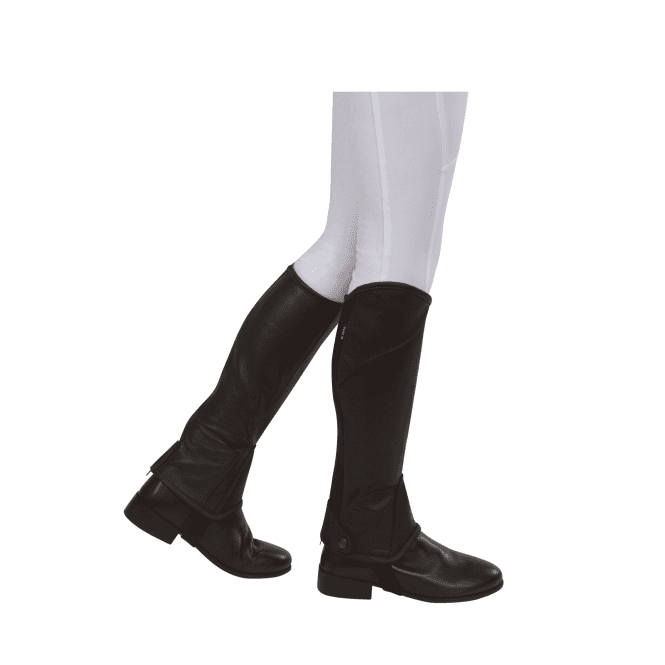 Dublin  Childrens Stretch Fit Half Chaps - Brown