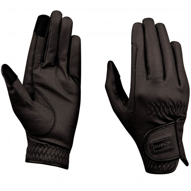 Dublin  Everyday Touch Screen Compatible Riding Gloves - Black