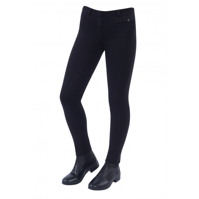 Dublin  Supa-Fit Childrens Pull On Knee Patch Jodhpurs - Black
