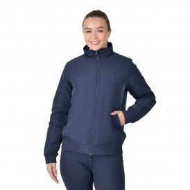 Dublin Zip Through Blouson Womens Team Jacket - Navy Blue