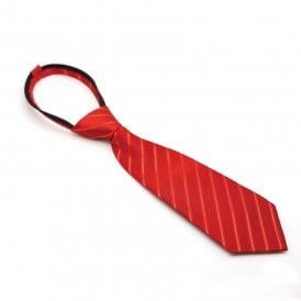 Equetech Adult Luxury Ready-Tied Show Tie - Red