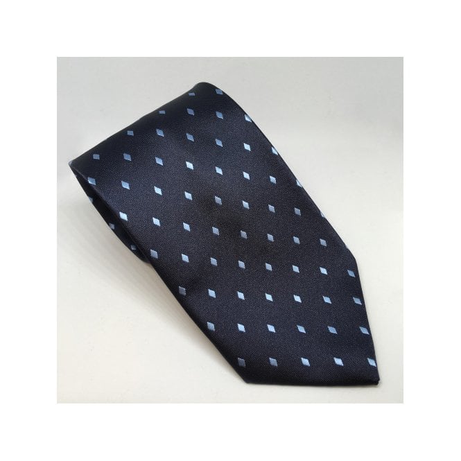 Equetech  Adults Diamond Show Tie - Navy/Lt Blue