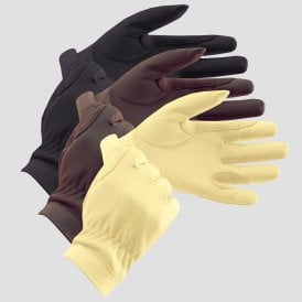 Equetech Adults Leather Show Gloves - Brown