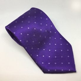 Equetech Adults Polka Dot Show Tie - Purple/Lilac