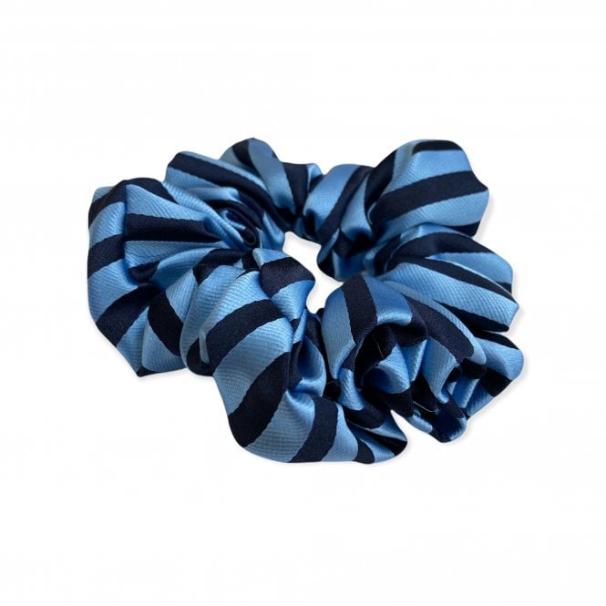 Equetech  Broad Stripe Hair Scrunchie - Navy/Lt Blue