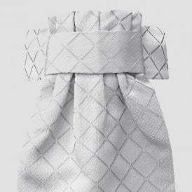 Equetech Deluxe Ready-Tied Stock - Diamond Jacquard White/Silver