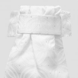 Equetech Deluxe Ready-Tied Stock - Kiev White/Silver