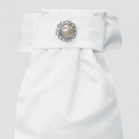 Equetech Deluxe Ready-Tied Stock - Pearl White