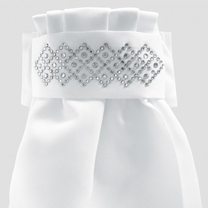 Equetech  Deluxe Ready-Tied Stock - Solitaire White
